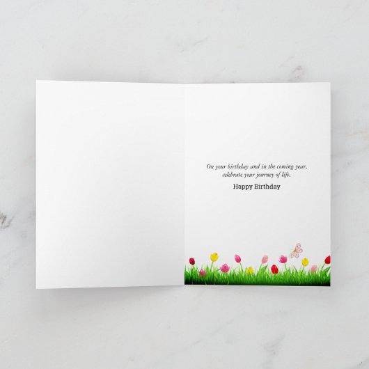 Gelbe Tulpen im Fensterschatten Karte (Innenseite)