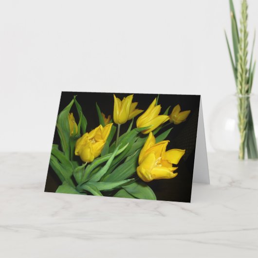 Gelbe Tulpen Karte (Vorderseite)