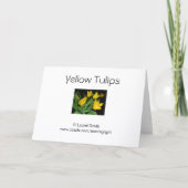 Gelbe Tulpen Karte (Rückseite)