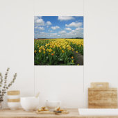 Gelbe Tulpen Landschaft Poster (Küche)