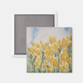 Gelbe Tulpen Magnet (Vorderseite/Rückseite)