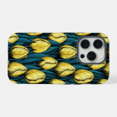 Gelbe Tulpen mit blauen Blätter iPhone Hülle (Rückseite (Horizontal))