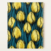 Gelbe Tulpen mit blauen Blätter Planer (Rückseite)