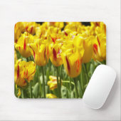 Gelbe Tulpen mit roten Streifen Mousepad (Mit Mouse)
