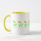 Gelbe Tulpen Mit Text Tasse (Links)