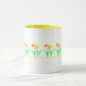 Gelbe Tulpen Mit Text Tasse (Zentrum)