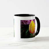 Gelbe Tulpen, Regentropfen Tasse (VorderseiteRechts)