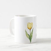 Gelbe Tulpenblume   Kaffeetasse (Vorderseite Links)