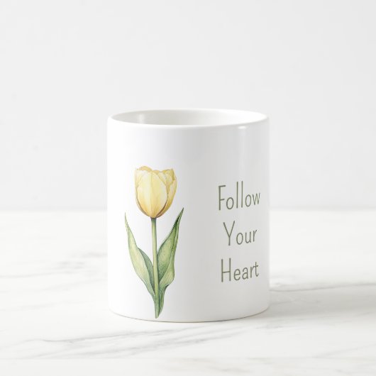 Gelbe Tulpenblume   Kaffeetasse (Mittel)
