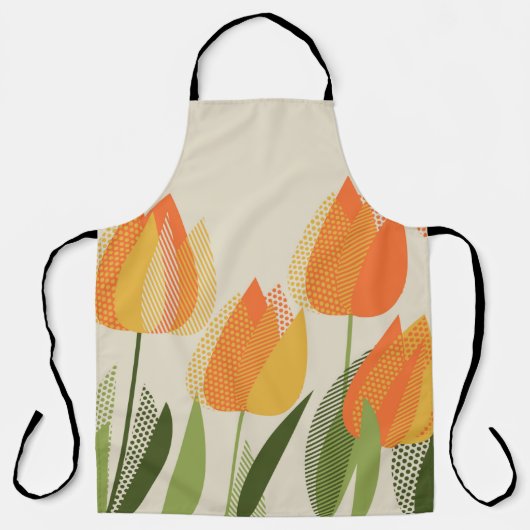 Gelbe Tulpenblume Schürze (Vorderseite)