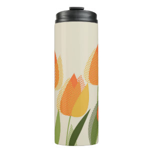 Gelbe Tulpenblume Thermosbecher