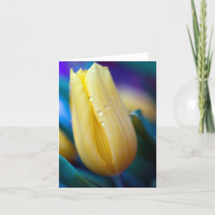 Gelbe Tulpenblüten-Grußkarte Karte