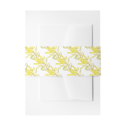 Gelbe Tulpenleukadendron gemustert Einladungsbanderole (Vorderseite Beispiel)