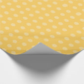 Gelbe Tupfen-Babyparty Geschenkpapier (Ecke)