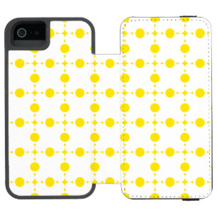 Gelbe Tupfen, Tupfenmuster, Punkte, Gepunktet Incipio Watson™ iPhone 5 Geldbörsen Hülle
