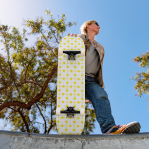 Gelbe Tupfen, Tupfenmuster, Punkte, Gepunktet Skateboard