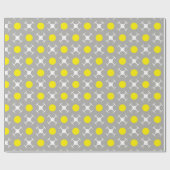 Gelbe Tupfen und Drohne Geschenkpapier (Flach)
