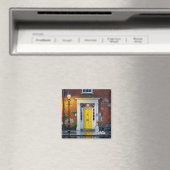 Gelbe Tür in Dublin Magnet (In Situ (Geschirrspüler))