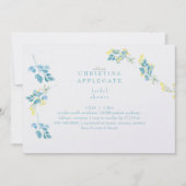Gelbe türkisfarbene Wildblume Brautparty Einladung (Vorderseite)