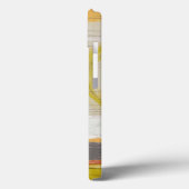 Gelbe u. orange Kreise auf mehrfarbigem Case-Mate iPhone Hülle (Rückseite / Links)