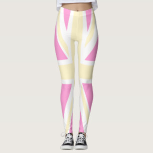 Gelbe u. rosa Königreich-Flagge/Gewerkschafts-Jac Leggings