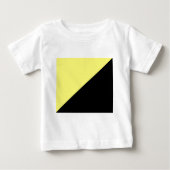Gelbe u. schwarze Anarcho Kapitalismus-Flagge Baby T-shirt (Vorderseite)