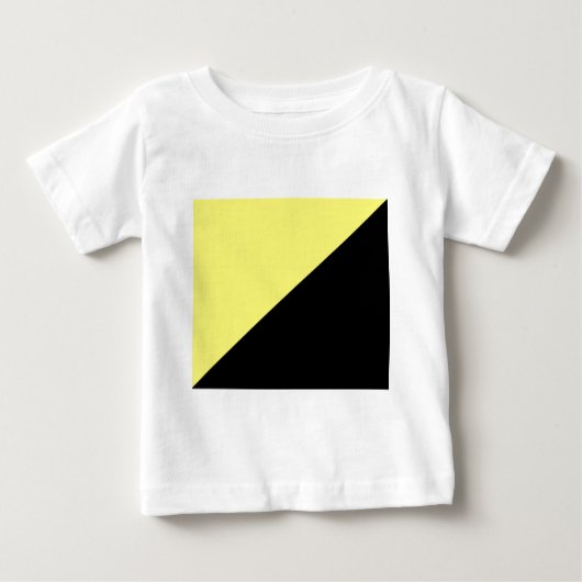 Gelbe u. schwarze Anarcho Kapitalismus-Flagge Baby T-shirt (Vorderseite)