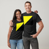 Gelbe u. schwarze Anarcho Kapitalismus-Flagge T-Shirt (Unisex)