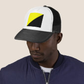 Gelbe u. schwarze Anarcho Kapitalismus-Flagge Truckerkappe (Beispiel)