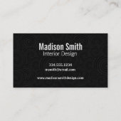 Gelbe u. schwarze Bienen-Muster Visitenkarte (Rückseite)