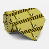 Gelbe u. schwarze Bienen und Streifen Krawatte (Gerollt)