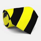 Gelbe u. schwarze gestreifte Krawatte (Gerollt)
