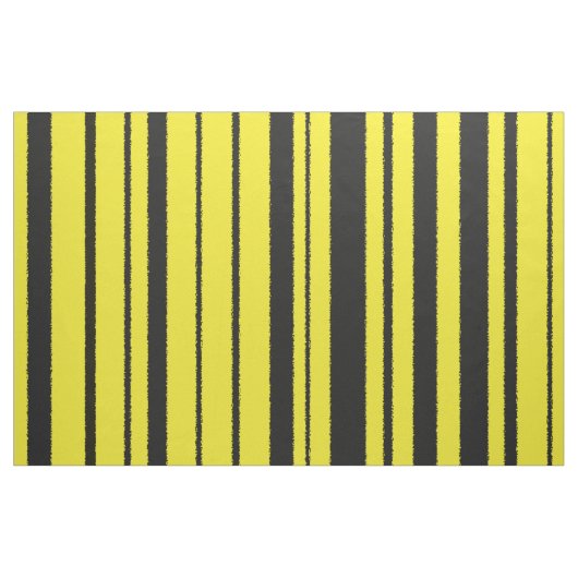Gelbe u. schwarze Hummel-Bienen-Farbe Stripes Stoff (Yard (91,4 cm))