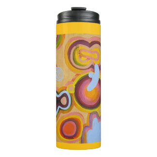 gelbe Uhr Thermosbecher