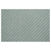 Gelbe und Aquamarine Blume Stoff (Fat Quarter (45,7 x 55,9 cm))