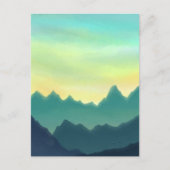 Gelbe und Aquamarine Wasserfarben Postkarte (Vorderseite)