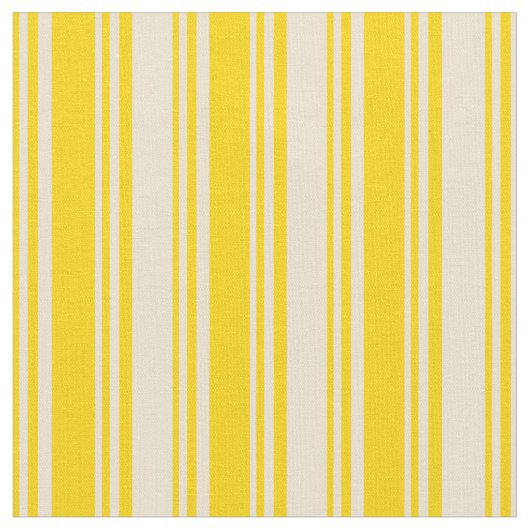 Gelbe und beige farbige Linien Stoff (Nahaufnahme)