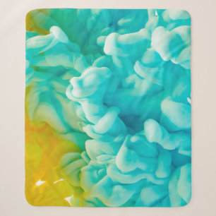 Gelbe und blaue abstrakte Mal-Spritz Hintergrund Sherpadecke