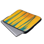 Gelbe und blaue Bekleidung Laptopschutzhülle (Vorne Knopf)
