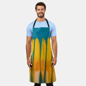 Gelbe und blaue Bekleidung Schürze (Getragen)