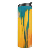 GELBE UND BLAUE BEKLEIDUNG THERMOSBECHER (Nach links gedreht)