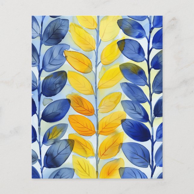 Gelbe und blaue Blätter (Vorderseite)