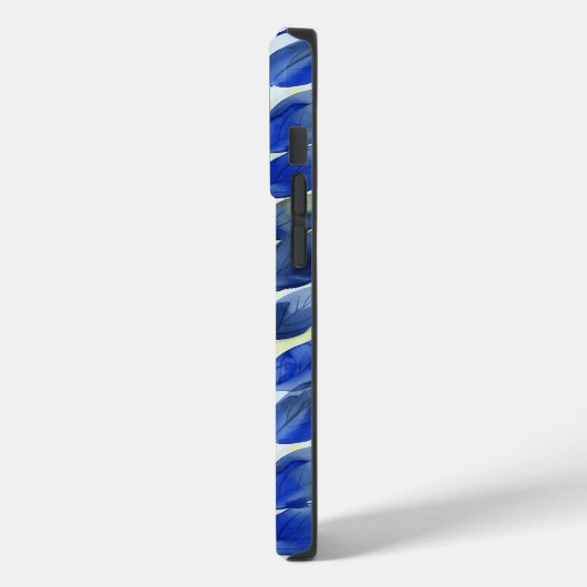 Gelbe und blaue Blätter Case-Mate iPhone Hülle (Rückseite / Links)