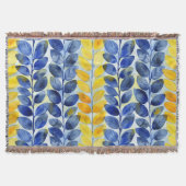 Gelbe und blaue Blätter Decke (Vorderseite)