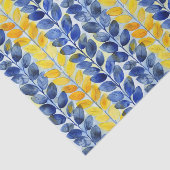 Gelbe und blaue Blätter Seidenpapier (Ausschnitt)
