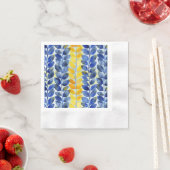 Gelbe und blaue Blätter Serviette (Beispiel)
