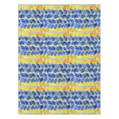 Gelbe und blaue Blätter Tischdecke (Vorderseite)