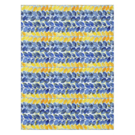 Gelbe und blaue Blätter Tischdecke