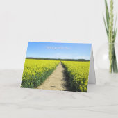 Gelbe und blaue Bliss - Muttertagskarte Karte (Rückseite)