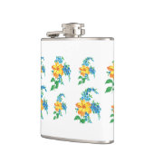 Gelbe und blaue Blume Flachmann (Links)